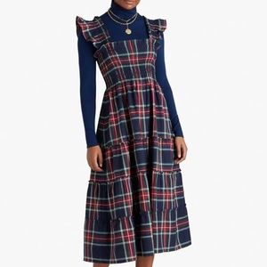 Hill House Ellie Nap Dress in Navy Tartan - XXS - worn once